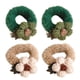 thumbnail image 2 of Goma de la cuerda del pelo de las mujeres frescas de la moda simple de los scrunchies de la felpa de la flor de las lanas, 2 of 7