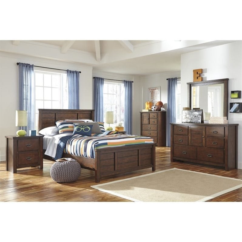 Piece Wood Twin Panel Bedroom Set, Ashley Ladiville Twin Bed