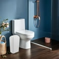 thumbnail image 4 of HONMEET Plastic Bathroom Trash Can with Swing Lid Space Saving Slim Design White Garbage Bin, 4 of 8
