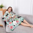 thumbnail image 5 of Oversized Wearable Blanket Hoodie,Husky and Pioneer Flower Sherpa Blanket Hoodie with Super Pockets,Super Warm Fuzzy Pullover for Women & Men, 5 of 6