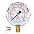 thumbnail image 3 of MEASUREMAN-medidor de presión lleno de glicerina, tamaño de esfera de 2-1/2 pulgadas, 0-15psi/100kpa, caja de acero inoxidable 304, montaje inferior NPT de 1/4 pulgadas, 3 of 5