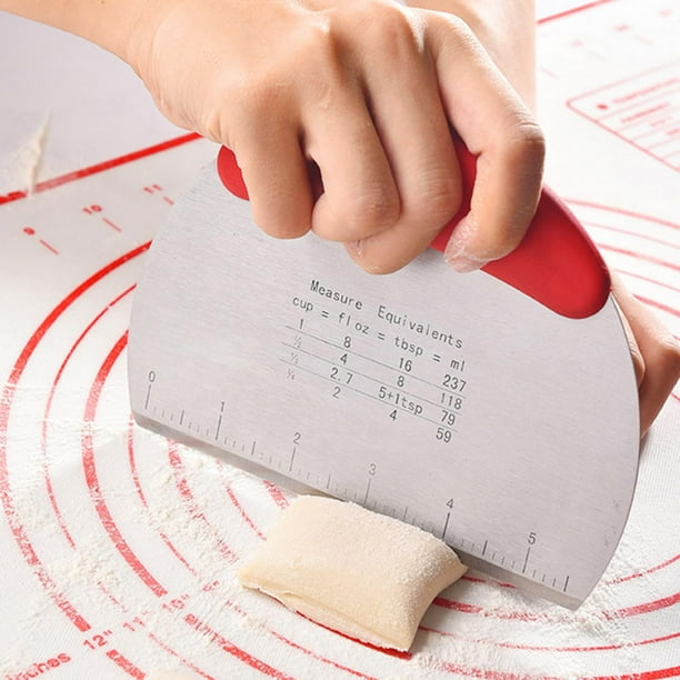 Raspador de crema, cortador de masa de acero inoxidable para pasteles y pizzas, raspador para hornear, respuesta rápida