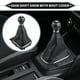 thumbnail image 2 of 1 Set Shift Knob with Boot Cover Compatible for VW Golf 6 MK5 2005-2014 Faux Leather Black White 5 Speed, 2 of 6