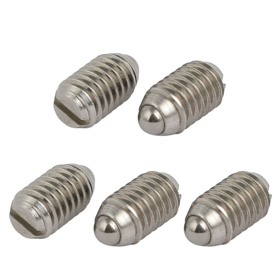 Unique Bargains M6x10mm 304 Stainless Steel Body Slotted Ball Style Spring Plunger 5pcs