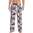 thumbnail image 2 of Kdxio Lilies Flowers Print Men's Sleep Pajama Pant Lounge Pants with Pockets, 2 of 8