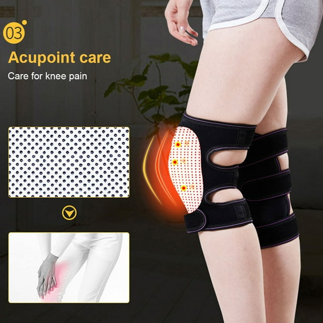 1 Pair Tourmaline Self Heating Knee Pads Magnetic Therapy Kneepads Pain Relief Arthritis Brace Support Patella Knee Sleeves Pads