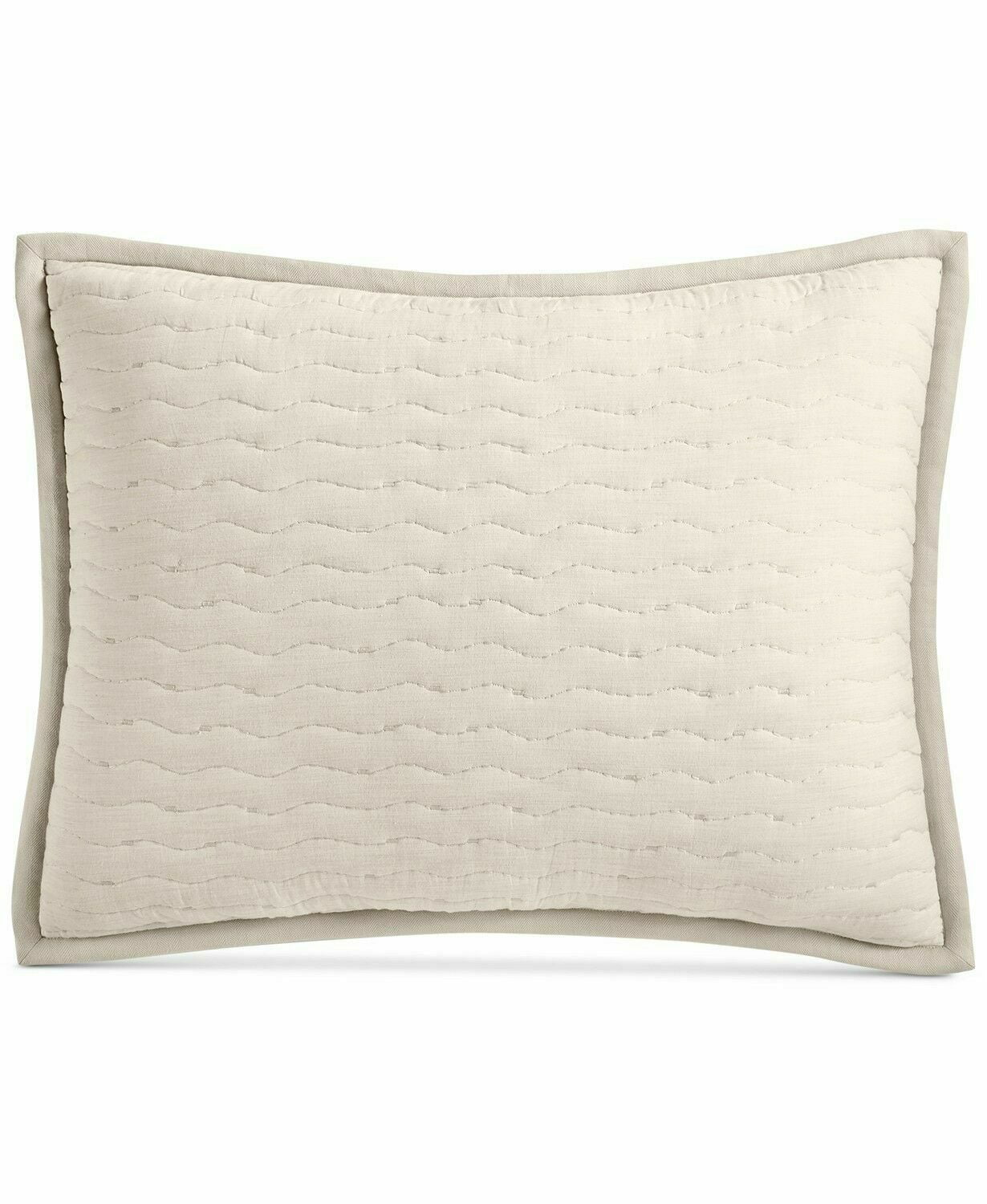 Hotel Collection Trousseau Cotton Blend EURO Pillow Sham WHITE New 