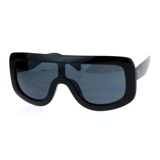Womens Boyfriend Style XXL Oversize Horned Rim Thick Plastic  display picture 3
