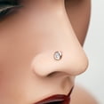 thumbnail image 2 of BM25 Rose Gold Sparkle Bezel Gem L-Shaped Nose Ring-Clear Gem, 2 of 2