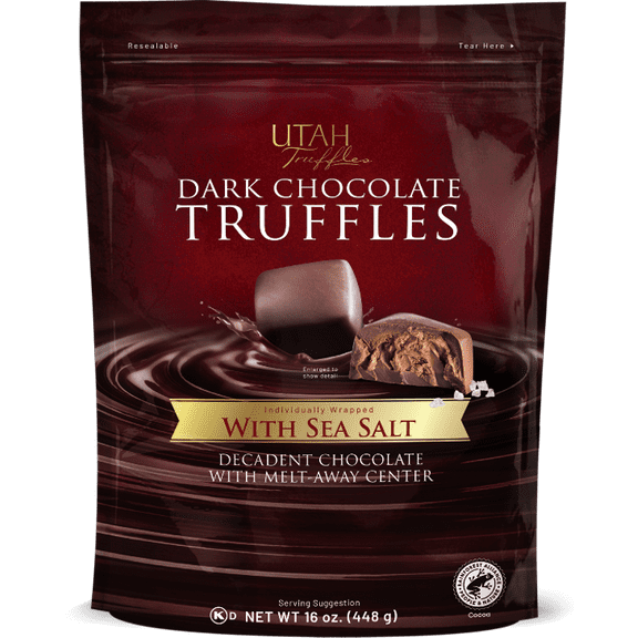Utah Truffle Dark Chocolate Truffle with Sea Salt Each