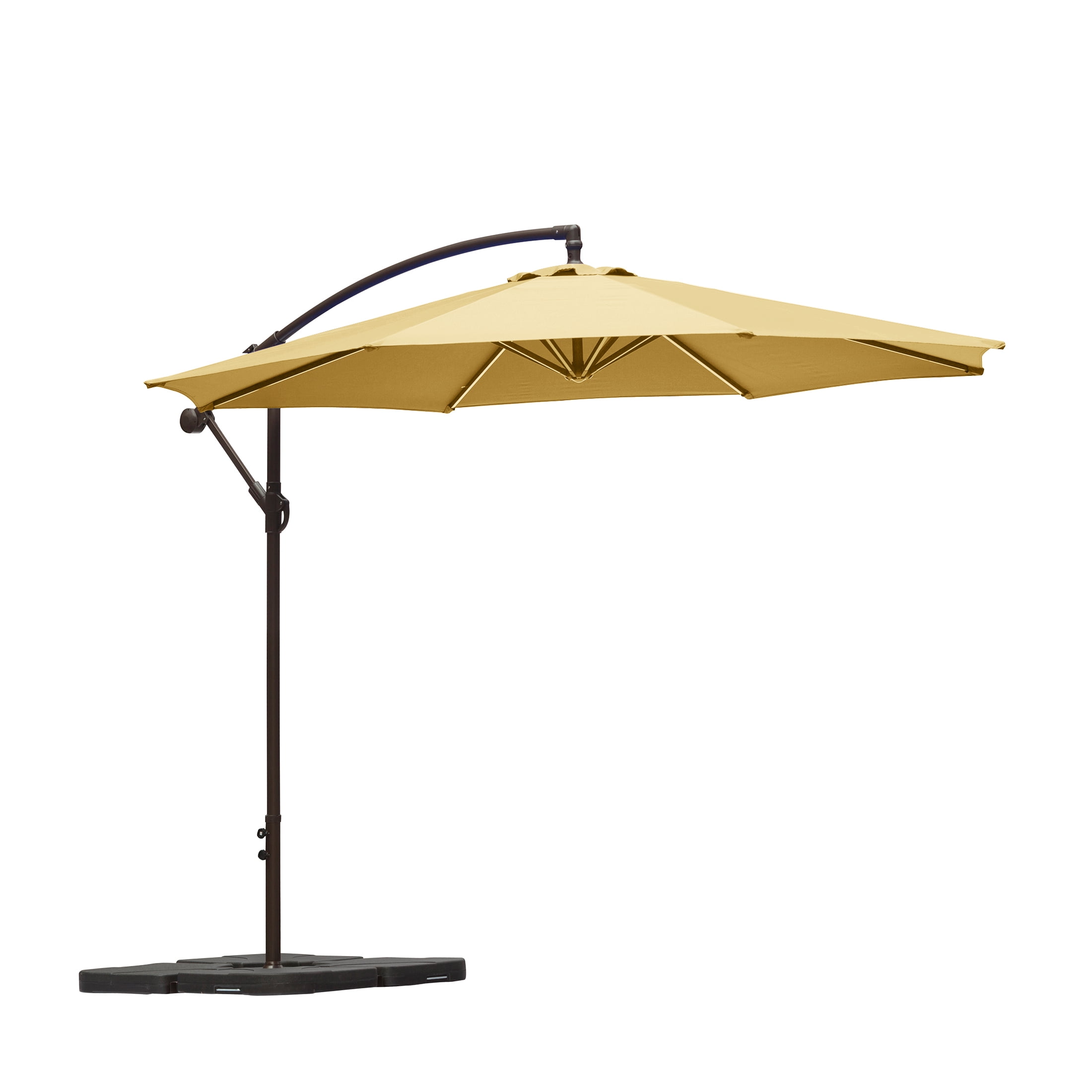 GARDEN 10" Ft Offset Cantilever Umbrellas w/ Base Weights Included for Outdoor Patio Shade, Beige