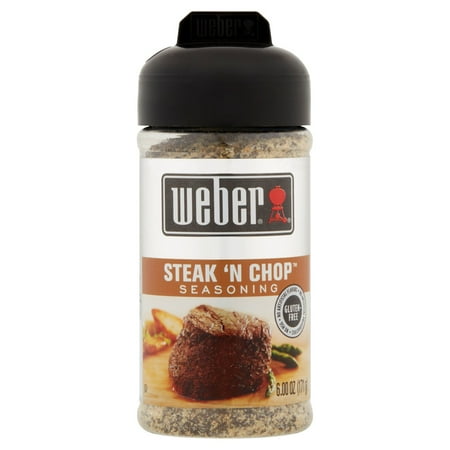 (2 Pack) Weber Steak 'N Chop Seasoning, 6 oz (Best Steak Seasoning Rub)
