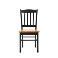 thumbnail image 4 of Bowery Hill 18" Rubberwood Dining Chair in Black/Oak (Set of 2), 4 of 12