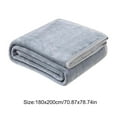 thumbnail image 2 of Djiypn Fleece Throw Blanket for Couch, Sofa, Super Soft and Warm Blankets, Light Grey Throw All Season Use, Cozy, Plush, Lightweight, 150x200cm(71.15"x78.74"), 2 of 7