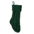 thumbnail image 4 of Calcetín colgante de calcetín navideño de punto sólido para y niñas, bolsa para dulces, adornos colgantes para árboles Verde 46cm BLESIY Media de dulces navideños, 4 of 5