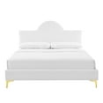 thumbnail image 5 of Modway Sunny Performance Velvet Twin Bed in White, 5 of 10