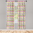 thumbnail image 3 of Ambesonne Hipster Curtains, Heart Crown Gemstone, Pair of 28"x84", Multicolor, 3 of 5