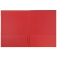 thumbnail image 2 of JAM Paper Premium Paper Cardstock Two Pocket Presentation Folder, Red Linen, Sold Individually, 2 of 5