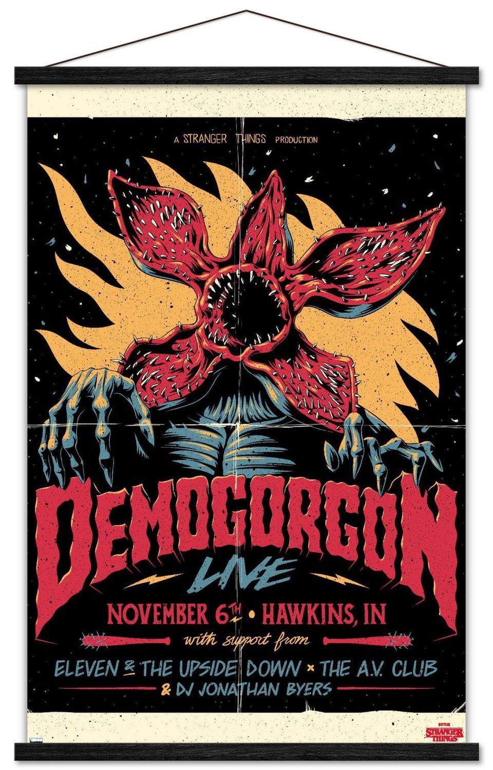 Netflix Stranger Things - Demogorgon Live Wall Poster, 22.375" x 34" Framed