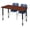 Cherry / Navy Blue / Black, variant on Romig Trek 48 x 24 in. Adjustable Classroom Table- Noble Oak Top, Black Base & 2 Andy 18 in. Blue Stack Chairs