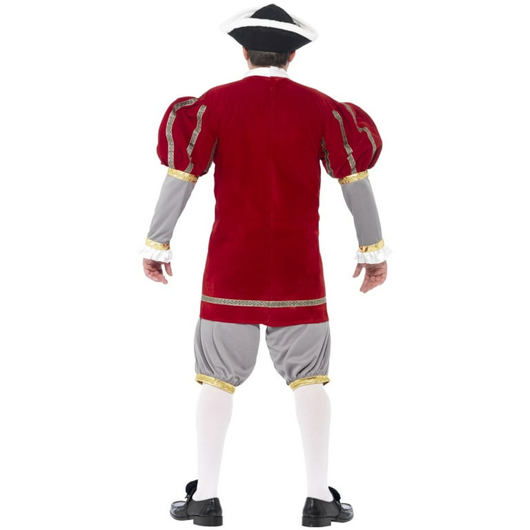 Henry VIII Deluxe Costume Adult Red Grey Jacket Pantaloons Henry VIII Deluxe Costume Adult Red Grey Jacket Pantaloons