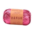 thumbnail image 2 of Hilo metálico brillante de 40 m para principiantes en crochet, poliéster, tela elástica para bricolaje Rosa rosa, 2 of 9