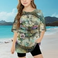 thumbnail image 2 of Virmaxy (3-14Years) Boys Girls Fashion Cute Printed Shirt Kids Baby Casual Short Sleeve Cotton Tops Summer Loose Casual Trendy Pullover Shirt Multicolor-11 13 Years, 2 of 9