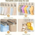 thumbnail image 5 of Space-Saving Clothes and Hat Storage Hook, Anti-Rust Clip Space-Saving Clothespin, Multipurpose Stainless Steel Hanger Clips, Hat Pants Storage Hanging Travel Hook (Pink, 50 pcs), 5 of 6