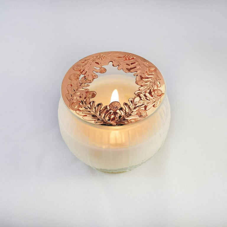 Premium Candles Jar Candle Cover Candle Lid Tea Light Candle Topper Evenly  Accessories Shades for Wedding Room - Rose Gold