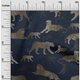 thumbnail image 2 of oneOone Cotton Silk Navy Blue Fabric Animal Quilting Supplies Print Sewing Fabric By The Yard 42 Inch Wide, 2 of 4
