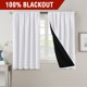 thumbnail image 2 of Cortinas 100 % opacas para dormitorio con forro negro, cortinas de oscurecimiento de habitación completa, 84 pulgadas de largo, con aislamiento térmico, lengüeta trasera/bolsillo para barra, cortinas para tratamiento de ventanas para sala de estar, arena natural, 2 paneles, blanco puro, 52 pulgadas de ancho x 54 pulgadas de largo, 2 of 5