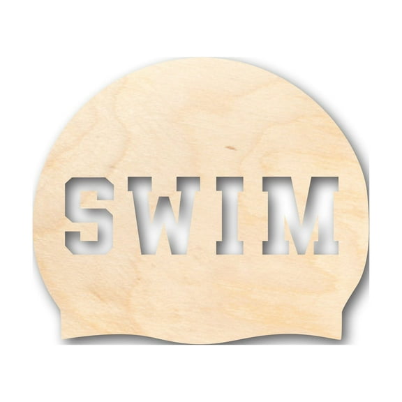 Unfinished Wood Swim Cap Shape - Craft - up to 46" DIY 18" / 1/2"