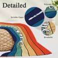 thumbnail image 3 of Farmhouse Wooden Plank Body Pillow Cover, Pillowcase Protectors with Zipper, Breathable Decorative Throw Pillow Case Cover, Colorful Stripes Vintage Wood Grain Pillow Shams for Couch Sofa 20x54Inch, 3 of 9