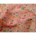 thumbnail image 4 of oneOone Silk Tabby Peach Fabric Leaves|Palm Tree & Dinosaur Fabric For Sewing Printed Craft Fabric By The Yard 42 Inch Wide, 4 of 4