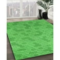 thumbnail image 2 of Ahgly Company Indoor Square Patterned Neon Green Area Rugs, 5' Square, 2 of 6