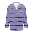 thumbnail image 6 of Miqool Mens Striped Pajama Sets Two Piece Long Sleeve Button Down Pj Sets Soft Sleepwear 2 Piece Lounge Set Nightwear with Pockets, 6 of 6