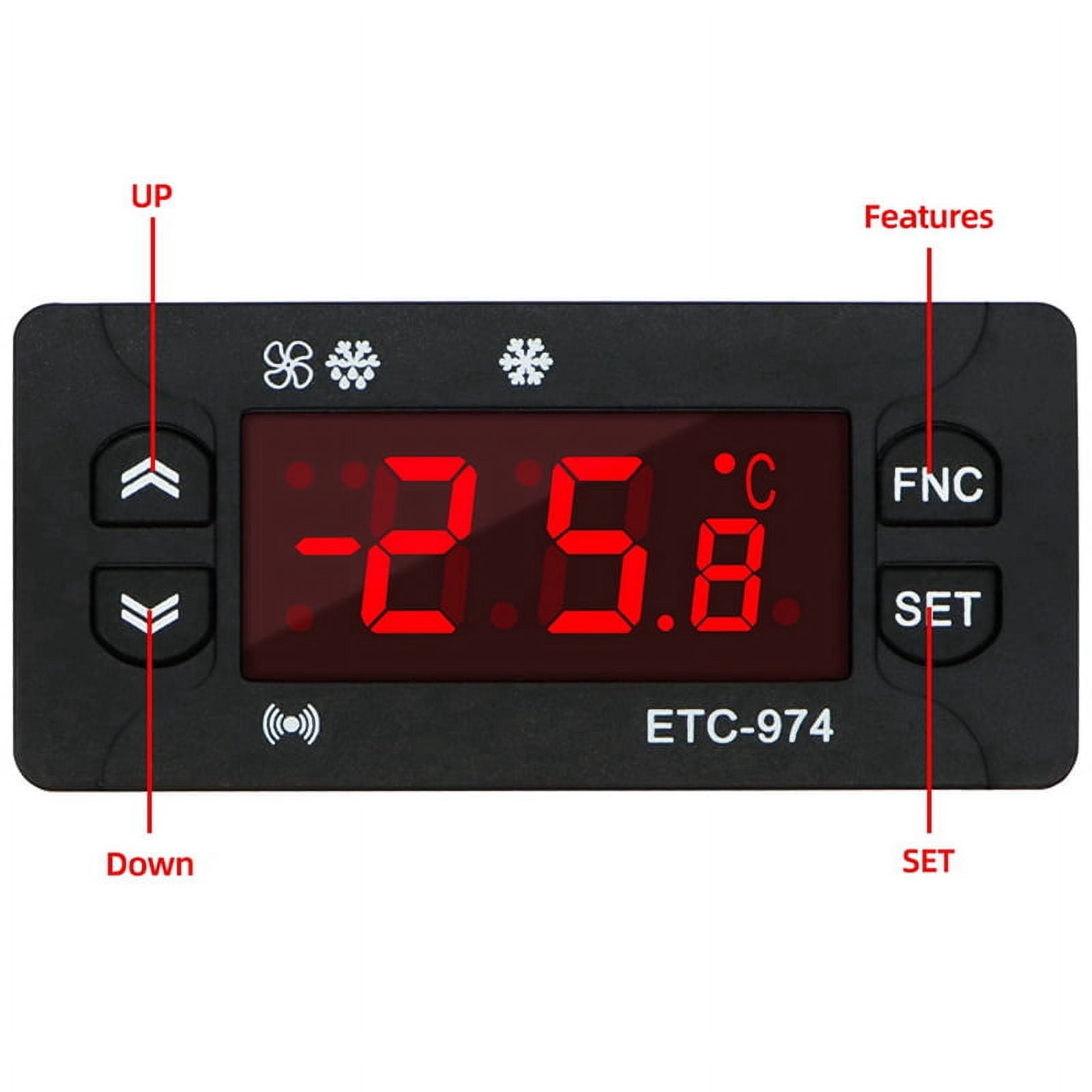 8X ETC-974 Digital Temperature Controller Microcomputer Thermostats Thermostat Refrigeration Alarm 220V Sensor