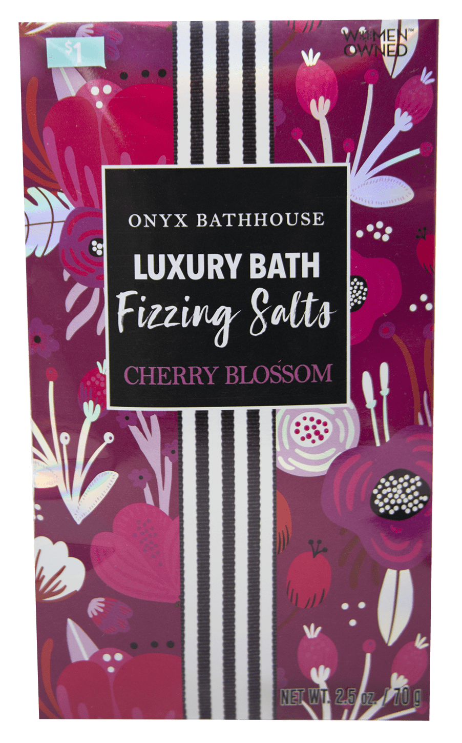 Onyx Bathhouse Fizzing Bath Salt (70g), Cherry Blossom