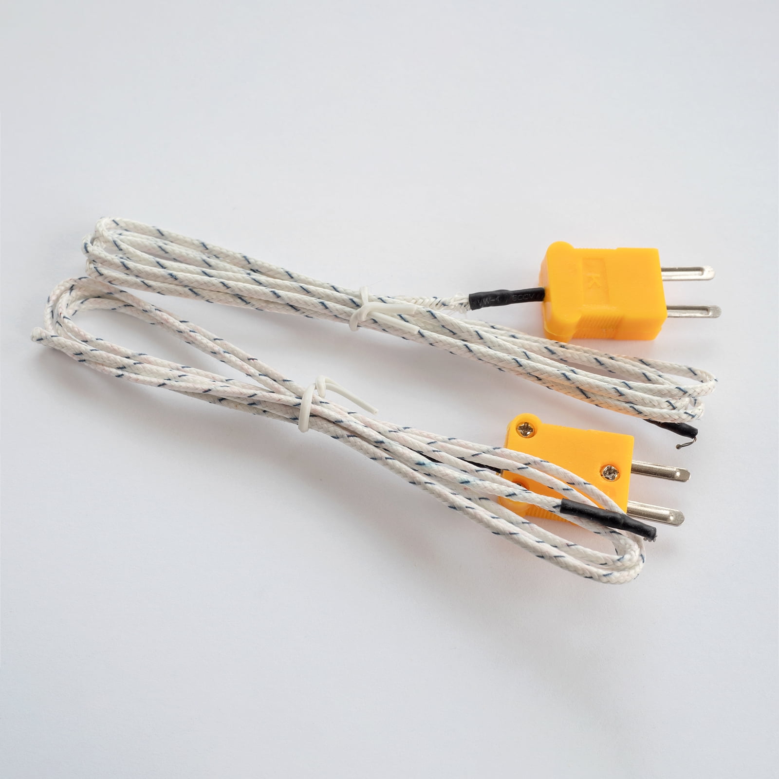 Uxcell K Type Thermocouple Wire Connectors Female Plug Adapter High Temperature 220°C(428°F) for Thermocouple Sensor Probe Yellow 20pcs