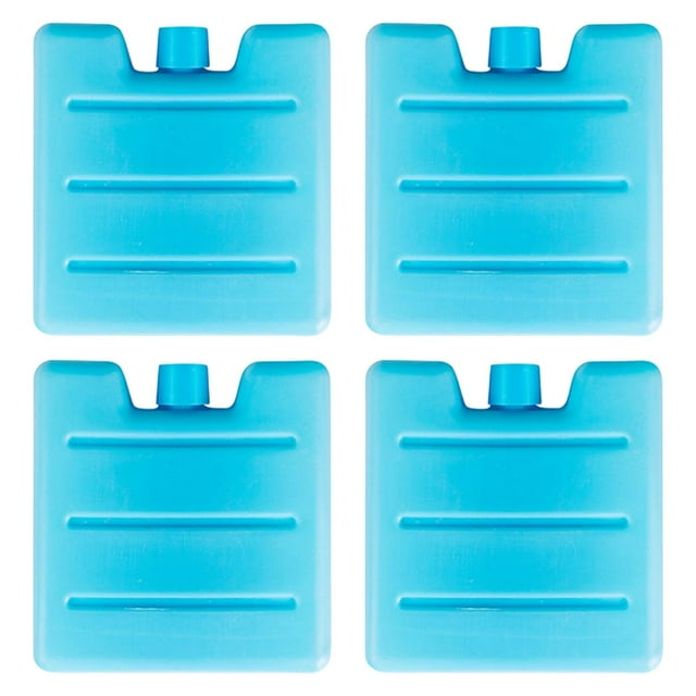 4 paquetes de hielo en bloque, portátiles, ligeros y resistentes, para loncheras y congeladores. 100 ml
