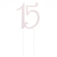 thumbnail image 2 of 15 Cake Topper Rhinestone Rose Gold 15th Birthday Quinceañera Number Decoration (Rose Gold), 2 of 8