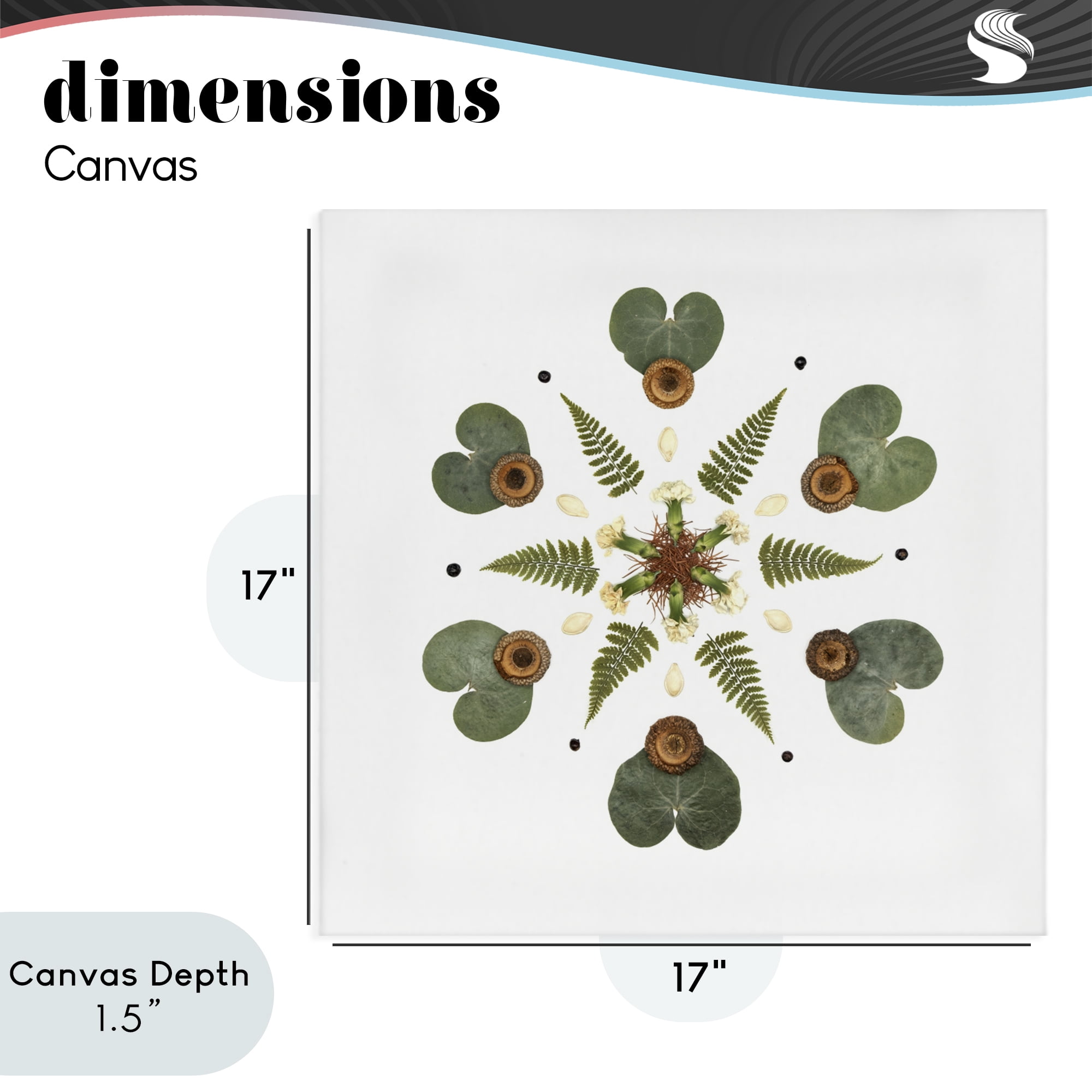 Stupell Industries Lily Pad & Fern Mandala Canvas Wall Art, design by Beth Adoette