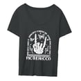 thumbnail image 3 of Camiseta de mujer moda verano transpirable impreso suave cuello redondo camisetas para M, 3 of 8