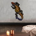 thumbnail image 2 of Multicolored Gecko Lizard Sculpture Creative Wall Bathroom Home Decor Indoor Outdoor 10CM, 2 of 9