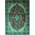 thumbnail image 1 of Ahgly Company Indoor Rectangle Persian Turquoise Blue Traditional Area Rugs, 4' x 6', 1 of 4