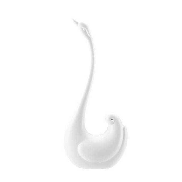 White Swan Elephant Ring Holder Jewelry Display Stand Rack Necklace Desk Decorative Organizer