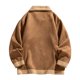thumbnail image 3 of Puntoco Chaqueta Informal De Manga Larga Con Cremallera Y Bolsillo De Color Sólido, Cálida Y Gruesa Para Hombre, 3 of 7