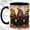 Black, variant on Witch Cat Trio Coffee Mug, Halloween Pumpkin Mug, Ceramic 11 oz