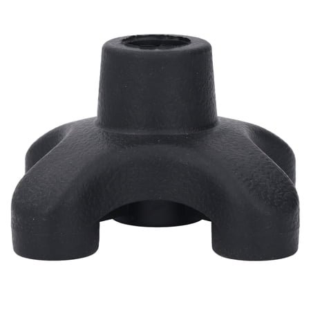 M Buder 4 Prong Heavy Duty Cane Tip, Non Slip Replacement Quad Base for 19mm / 0.75 inches Walking Cane Shaft, Rubber and ABS Freestanding Stability Foot Pad