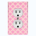thumbnail image 1 of Metal Light Switch Plate Cover Japanese Sea Wave Pattern Pink Wallpaper WAL021, 1 of 13